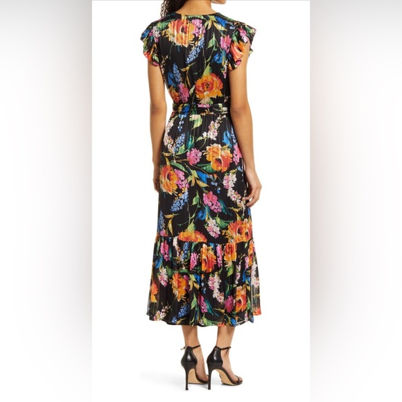 Sam Edelman Floral Faux Wrap Midi Dress - Picture 4 of 4